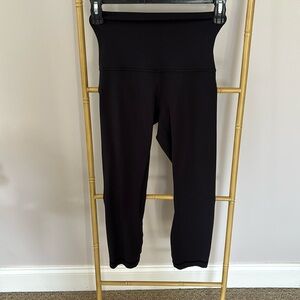 Lululemon align crop black leggings.